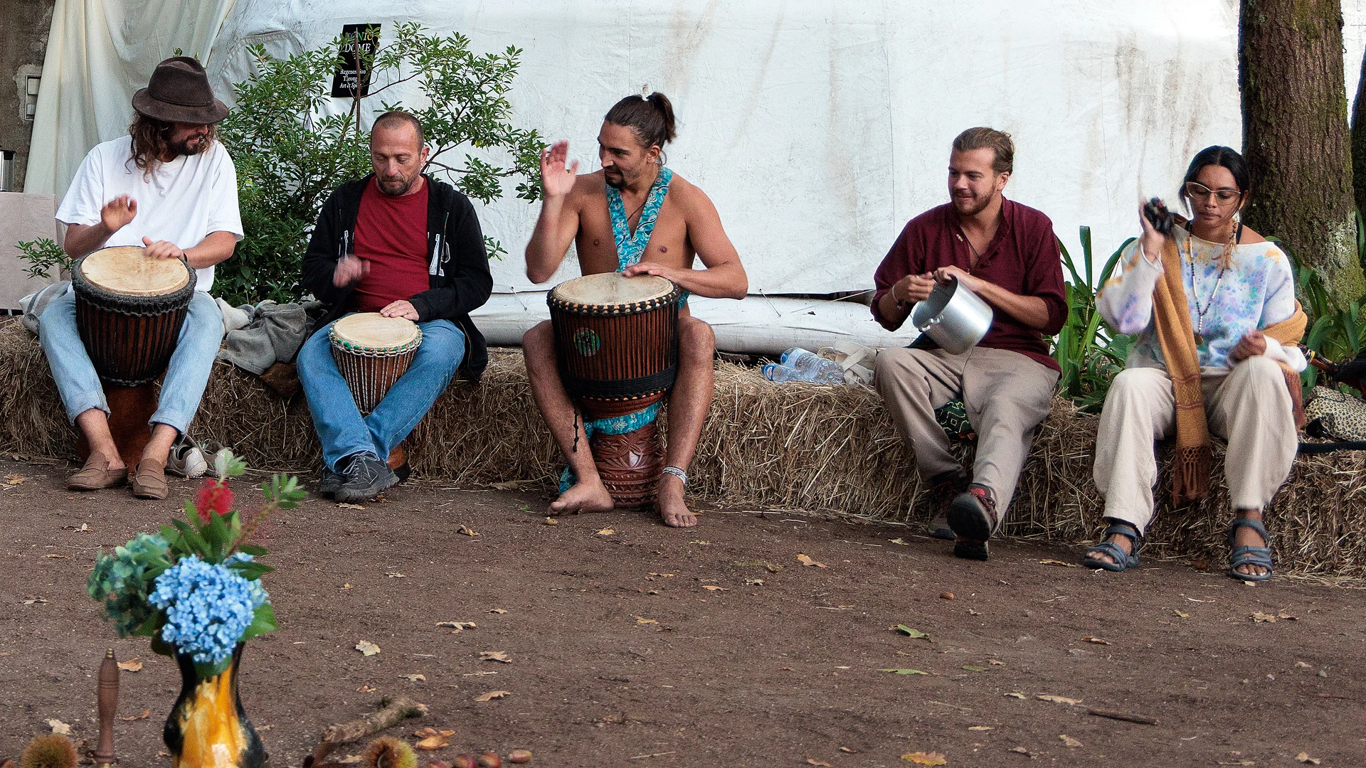Music Jam during a regenerative festival