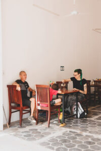 Interview in a cafe - Siem Reap Cambodia