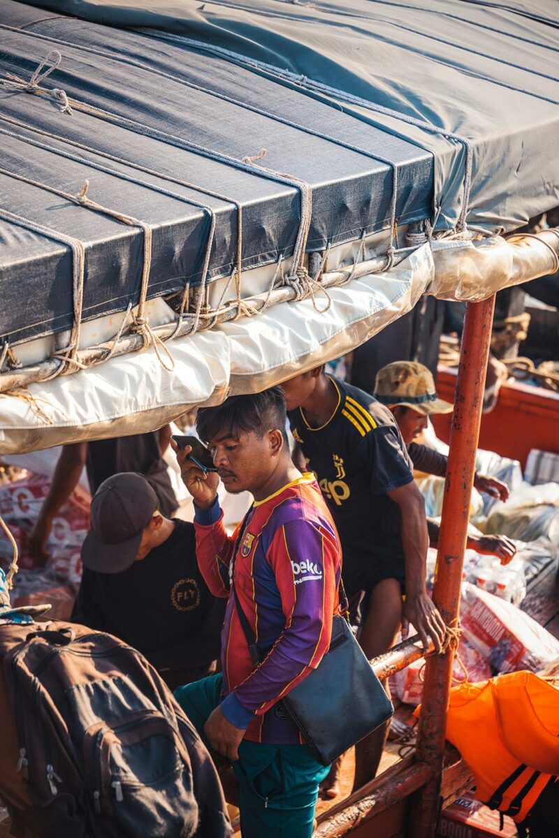 Supply boat arrival on Koh Rong Sanloem