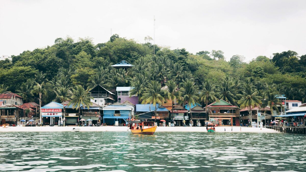 View of Koh Touch while arriving to Koh Rong
