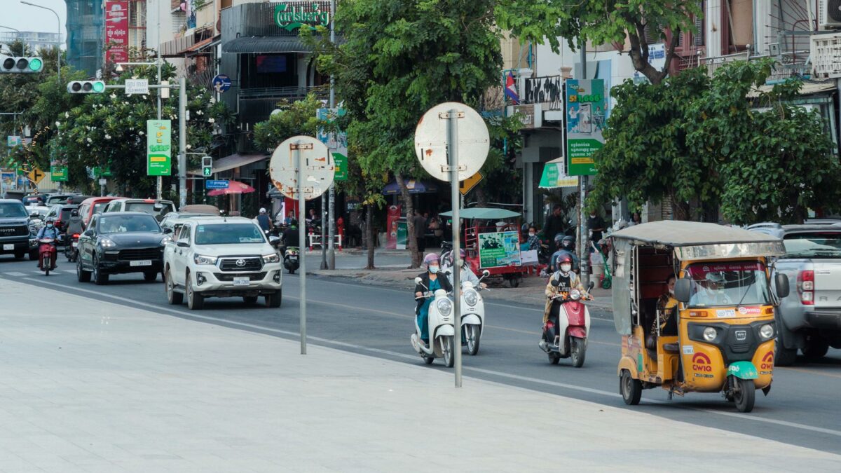 Street view of the river side, Phnom Penh