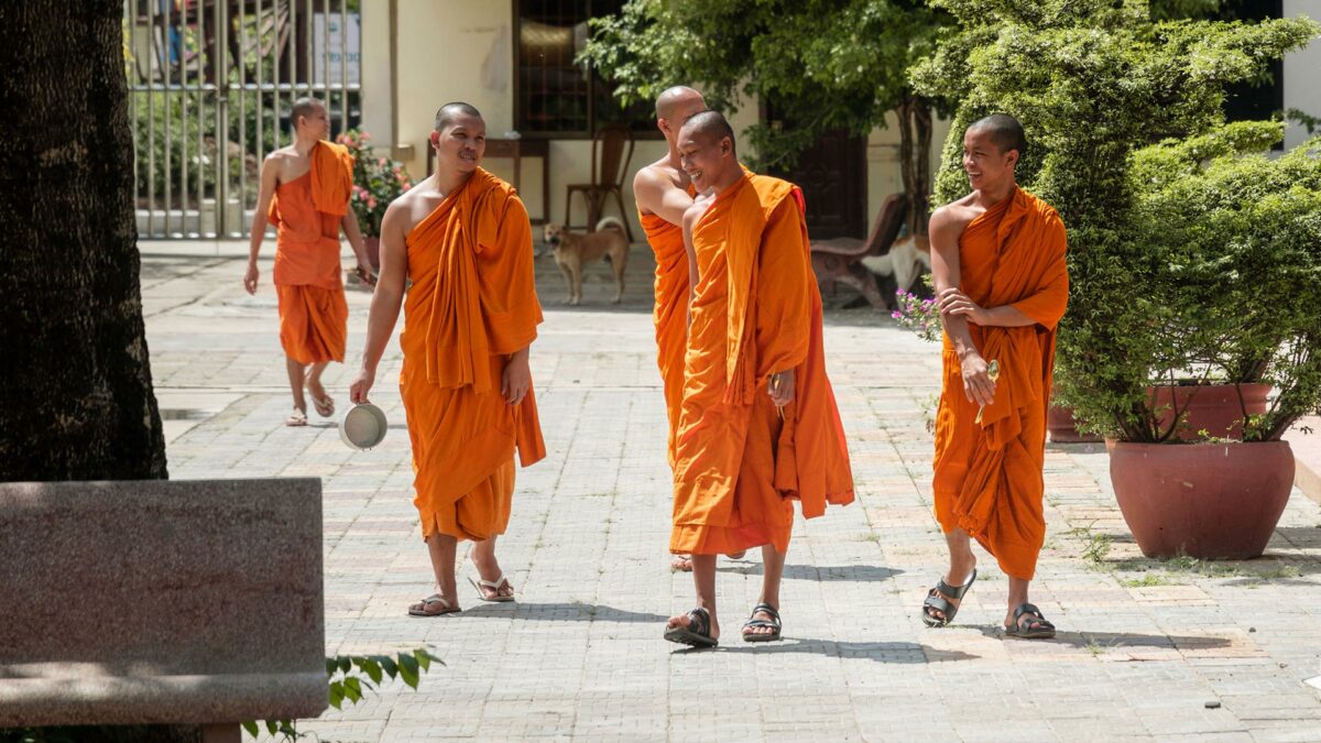 Monk in Wat Preah Prom Rath pagoda, Siem Reap