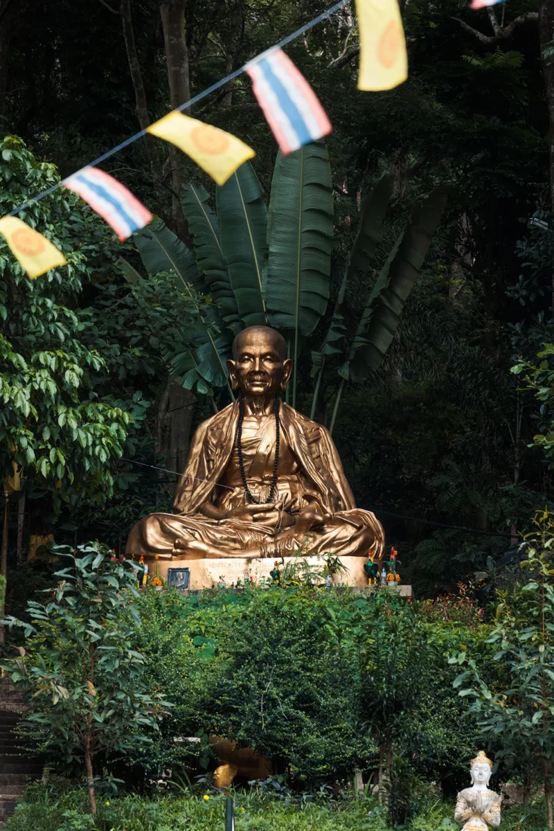 Statue of Khruba Siwichai in Doi Suthep, Chiang Mai, Thailand