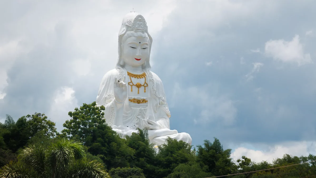 Guan Yin, the Goddess of Mercy in Wat Huay Pla Kang - Chiang Rai, THailand