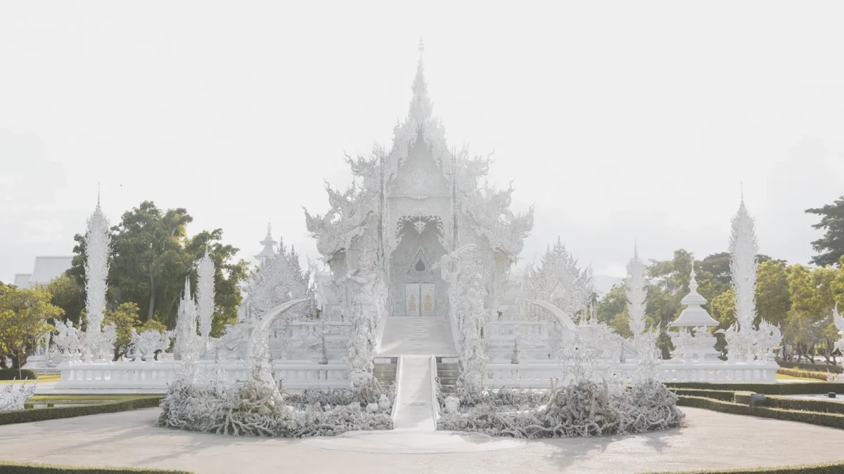 White temple in chiang rai, thailand