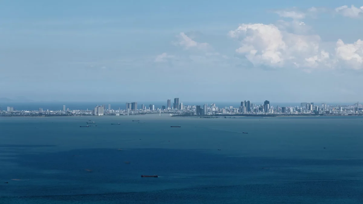 View from Da Nang from Hải Vân Pass - Vietnam