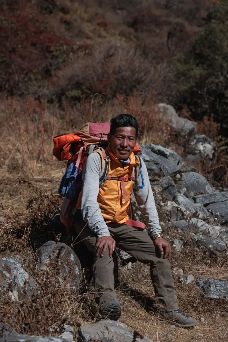 Aising Gurung, mountain guilde, sherpal in langtang valley