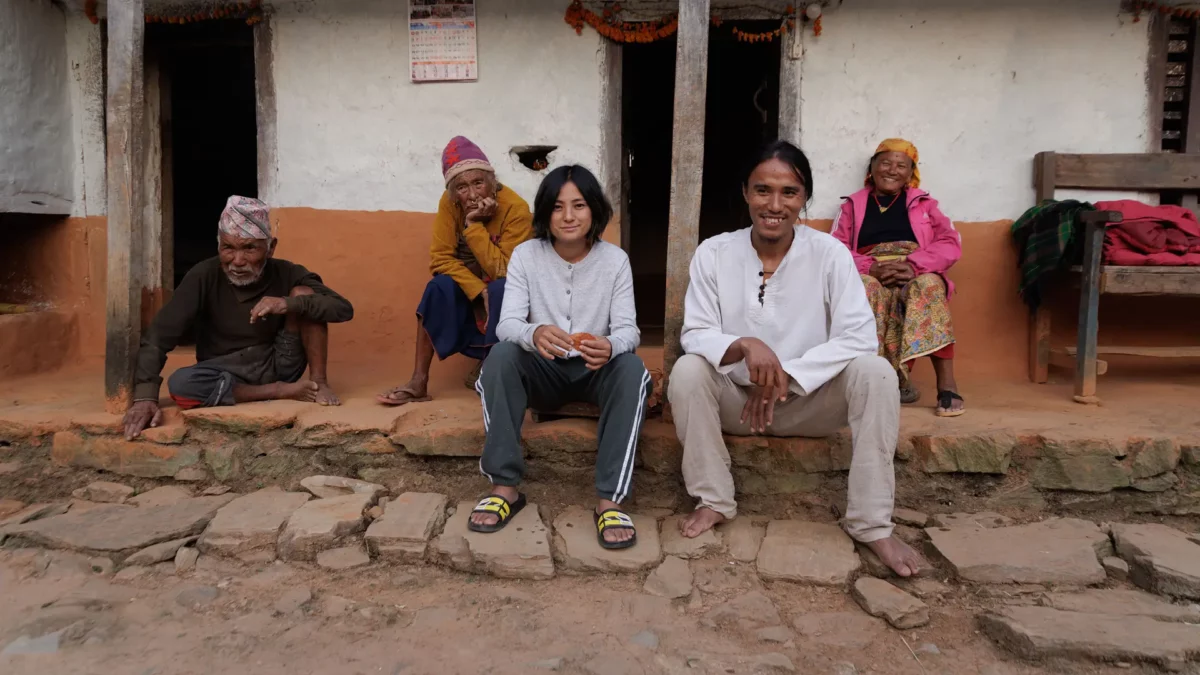 Amrit from Yoga retreat Nepal and Binita, family photo, Gagal, Nepal