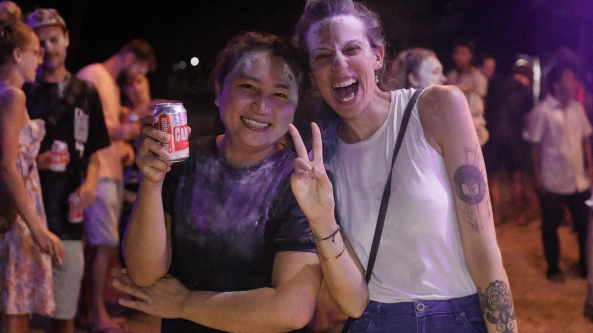 New year in Cambodia, party on the beach of Koh Rong Sanloem