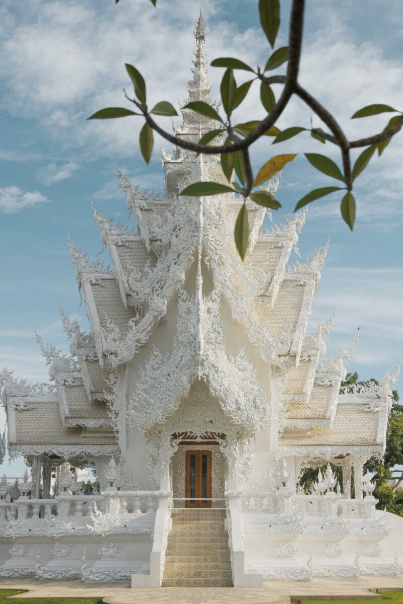 Wat Rong Khun - White Temple, built by Chalermchai Kositpipat Chiang Rai, Thailand