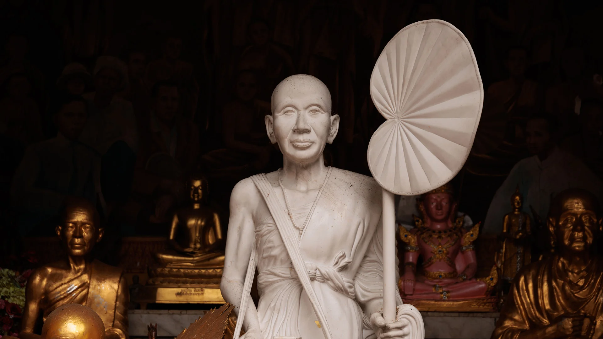 Statue of Khruba Sriwichai, the engineer monk - Wat Phrathat Doi Suthep - Chiang Mai - Thailand