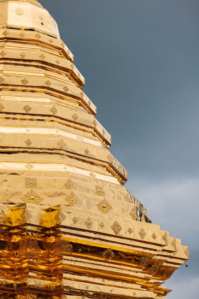 Wat Phrathat Doi Suthep golden stupa - Chiang Mai - Thailand