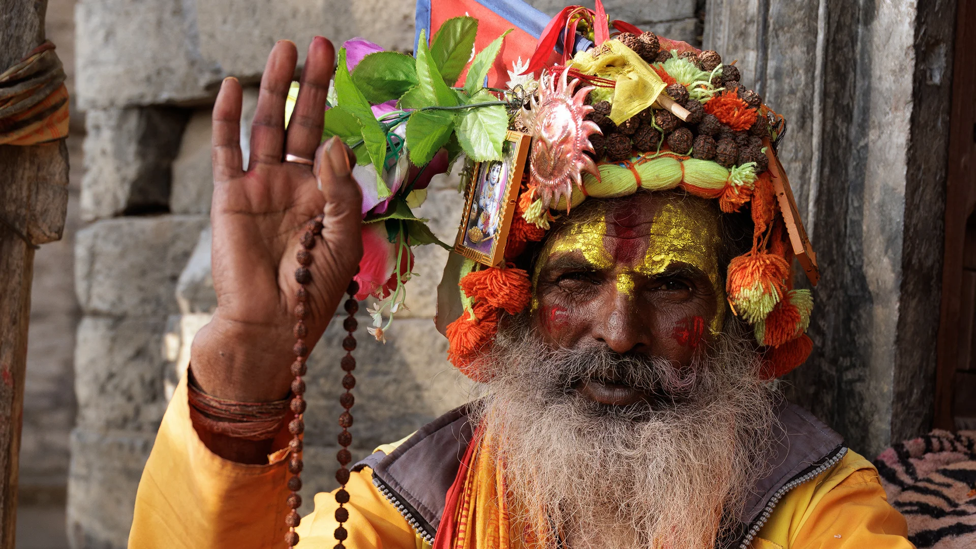 Shiva Sadhu in Pashupatinath temple Nepal