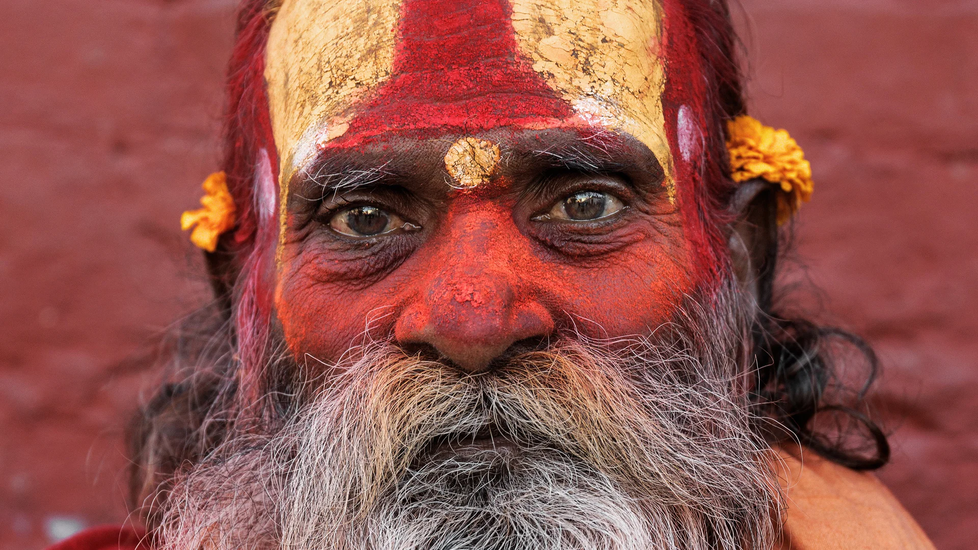 Eyes of a sadhu Pashupatinath Nepal