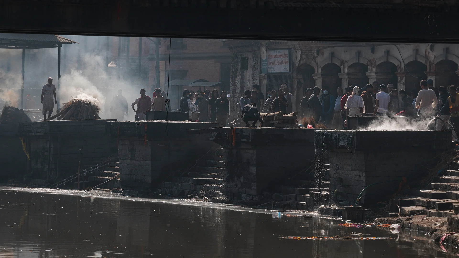 the cremation ground (Shmashana) in Pashupatinath temple Nepal