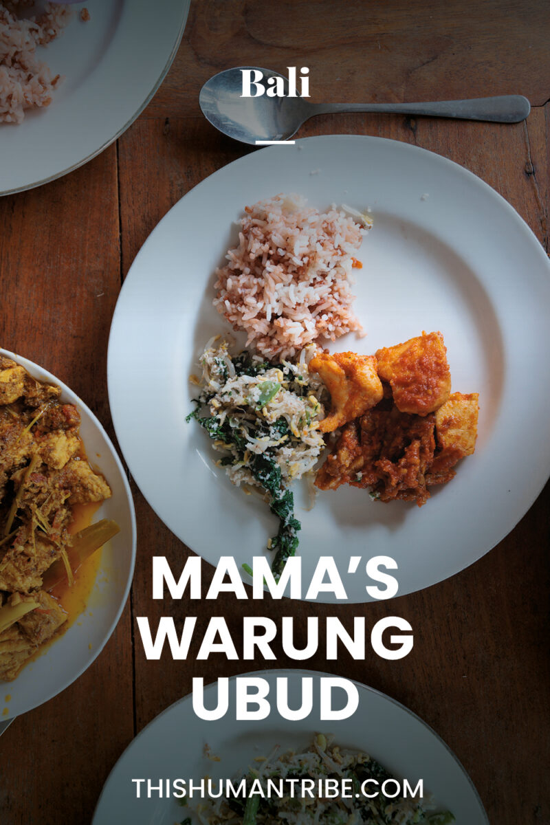 Food at Mama's warung, ubud Bali