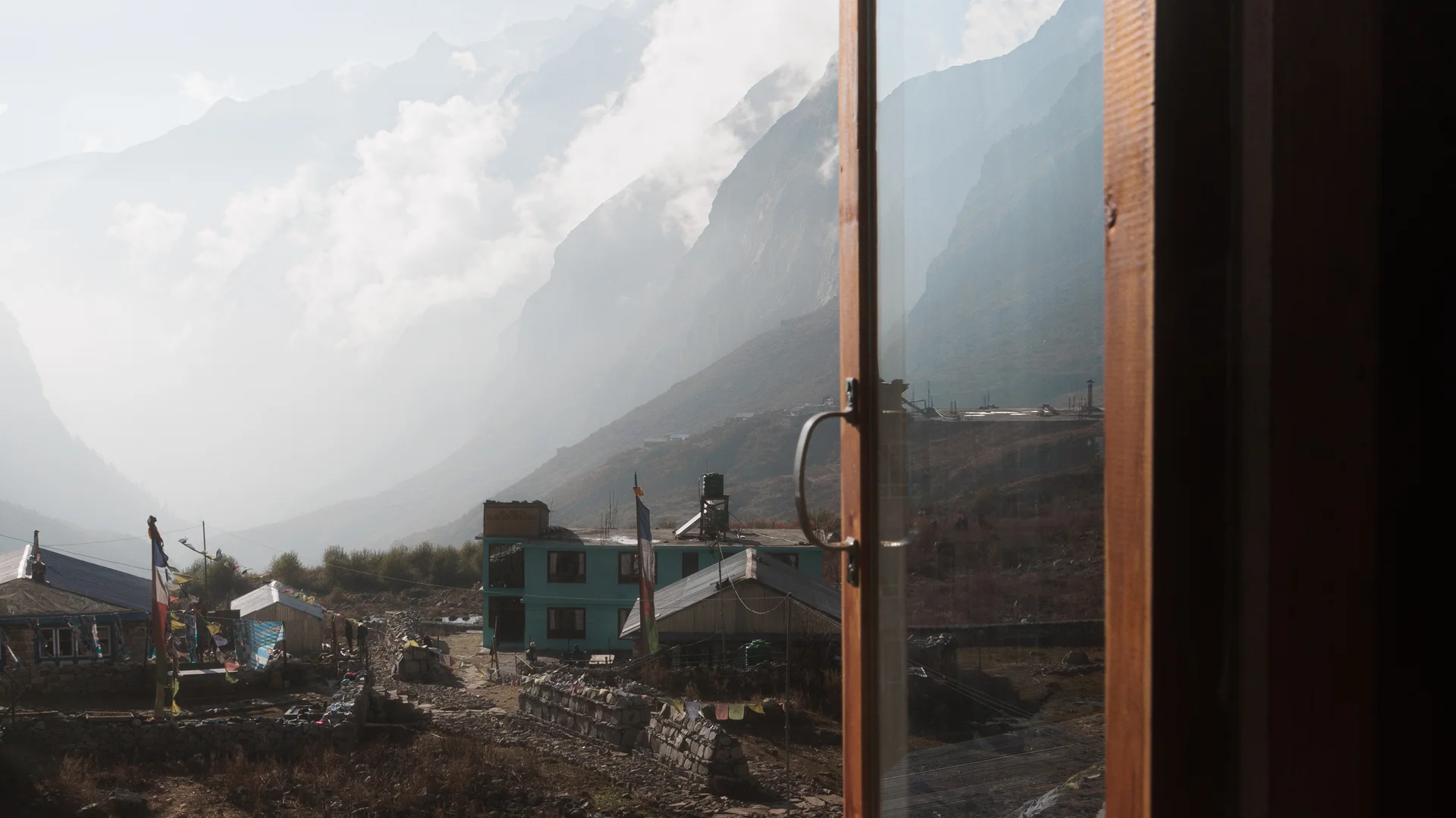 View from a lodge in Langtang during my first trek in Nepal