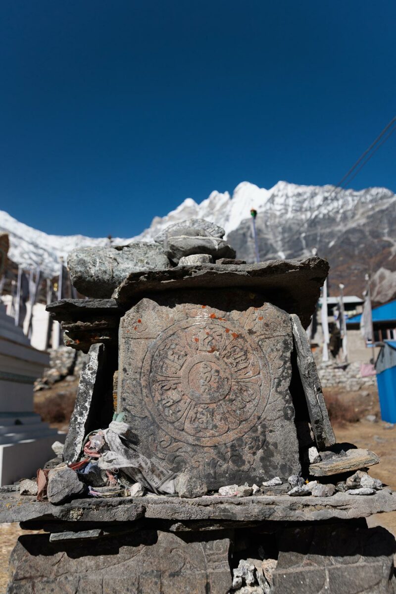 Mani Stone in Kyangjin Kharka, langtang Valley, Nepal