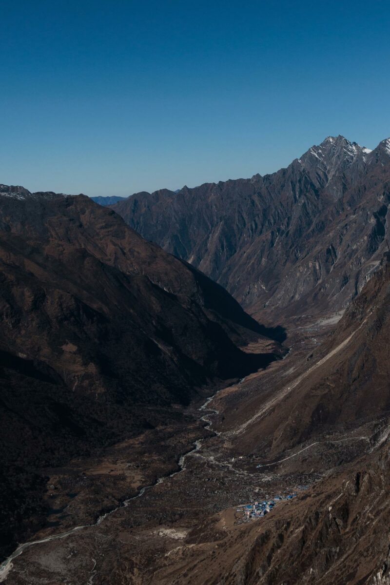 View from Langtang Valley Nepal from the top of Tserko Ri