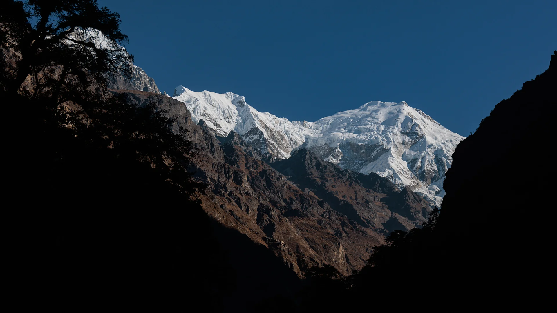 View from the mountains from Langtang Valley